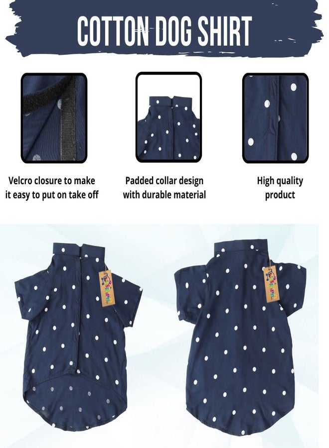 Western Era Cotton Printed Breathable Basic Vest Dog Shirt, Super Soft Shirt, Cute Lightweight Thin Shirt for Your Furries, Ultra Comfort Dog Apparel (Medium - 16 inch) (Polka Blue) - Image 4